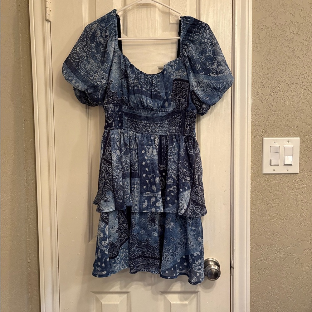 Blue Paisley Dress